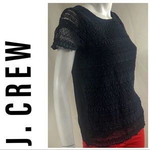 J. CREW Short Sleeve / Front Lace - Size 4